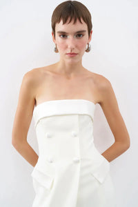 CEP KAPAKLI DÜGME DETAYLI UZUN ABİYE ELBİSE